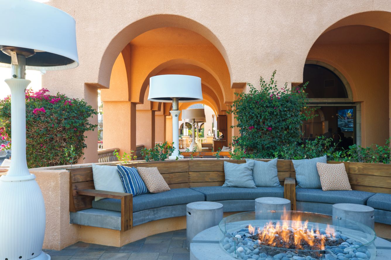 Fireside lounge at hotel 